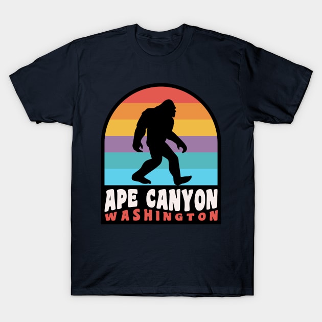 Ape Canyon Washington Bigfoot Sasquatch Mount St. Helens T-Shirt by PodDesignShop